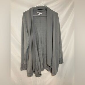 Athleta Gray Open Front Cardigan L Lightweight Drape Casual